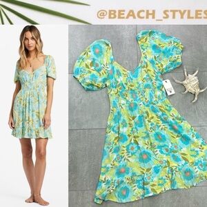 🔆BILLABONG🔆SOMETHING PRETTY DRESS FLORAL MINI VACATION CUTE!